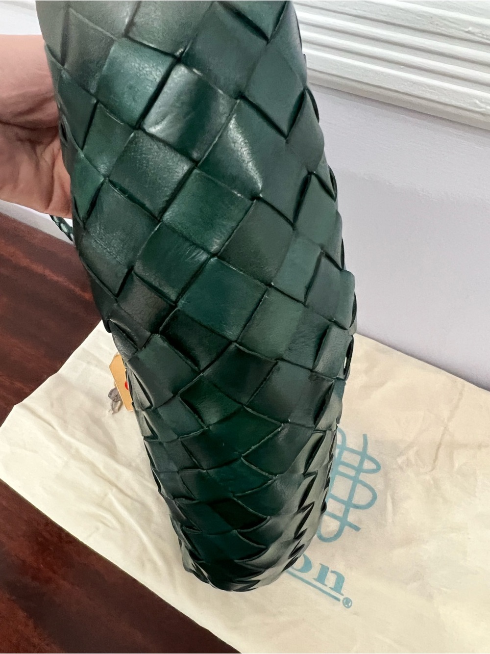 Dragon Diffusion The Rosanna Woven Bag Forest Green - Picture 7 of 14